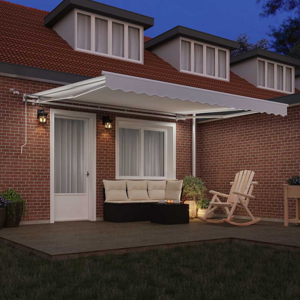 Tenda retrattile Bianco 400 × 300 cm Poliestere