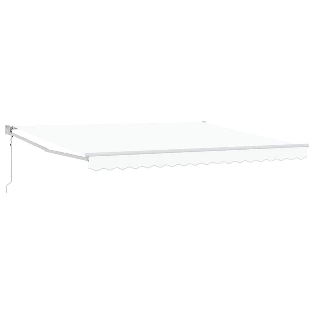 Tenda retrattile Bianco 400 × 300 cm Poliestere e Metallo