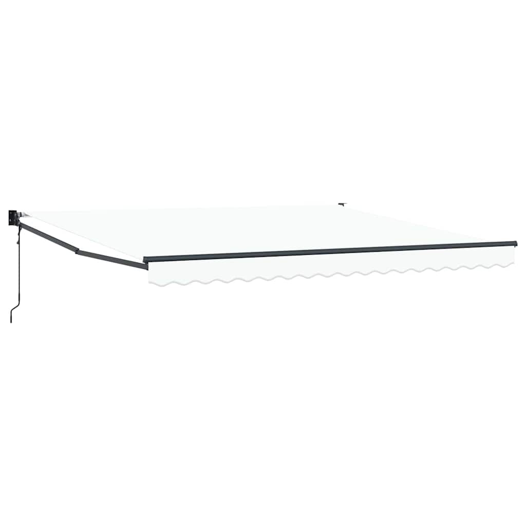Tenda retrattile Bianco 400 × 300 cm Poliestere e Metallo