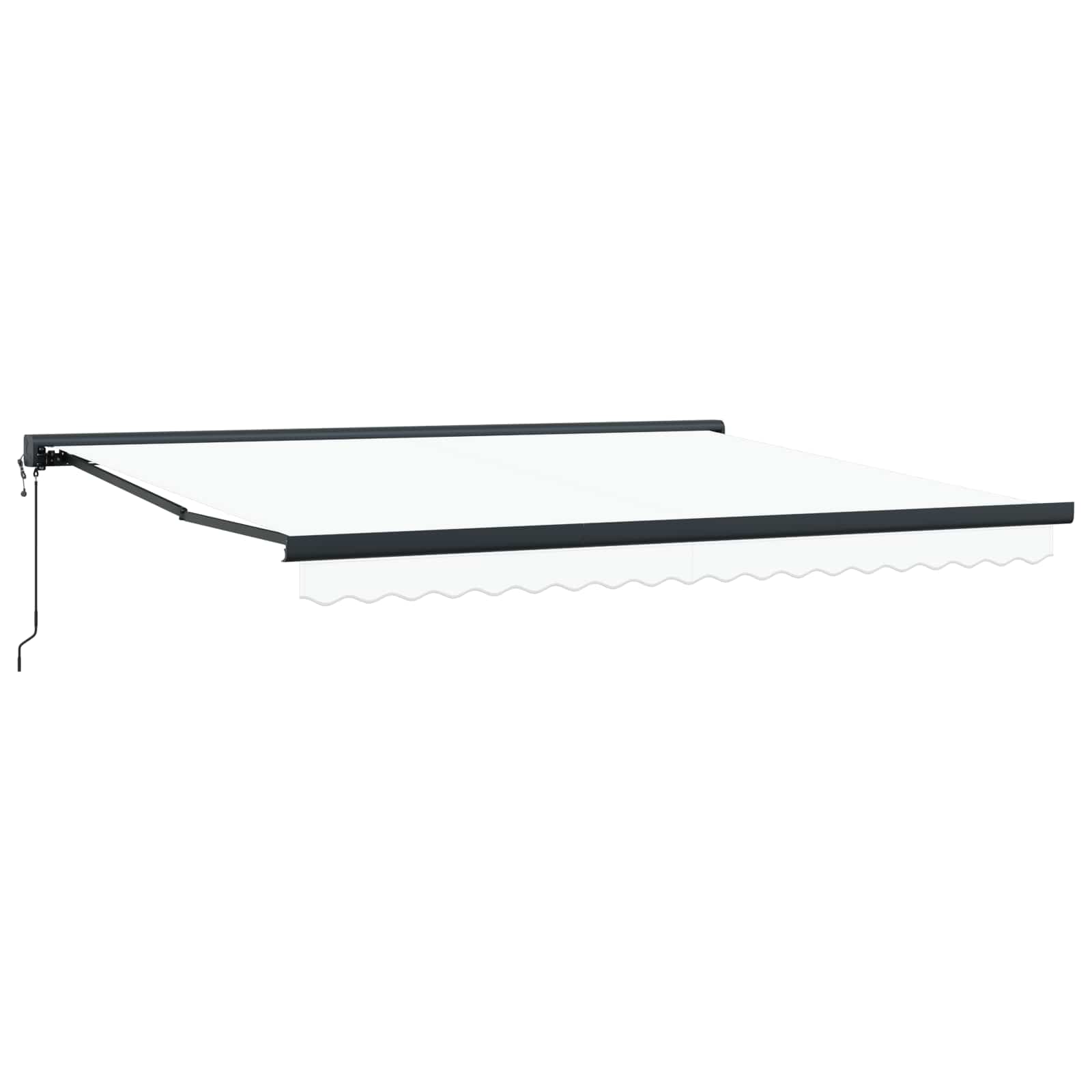 Tenda retrattile Bianco 400 × 300 cm Tessuto e Metallo