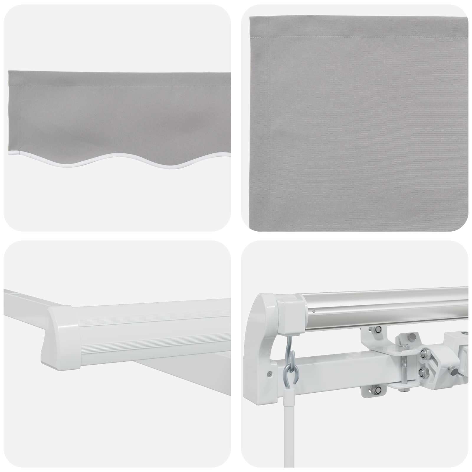 Tenda retrattile Grigio Chiaro 400 × 300 cm