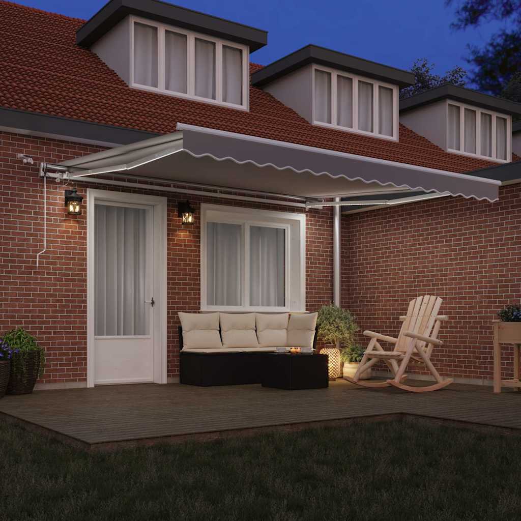 Tenda retrattile Grigio Chiaro 400 × 300 cm Poliestere