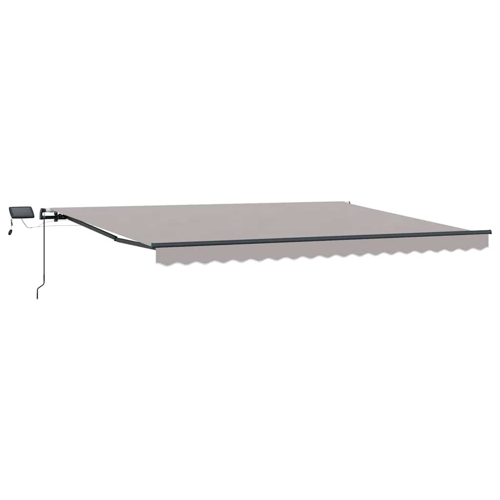 Tenda retrattile Grigio Chiaro 400 × 300 cm Tessuto e Alluminio