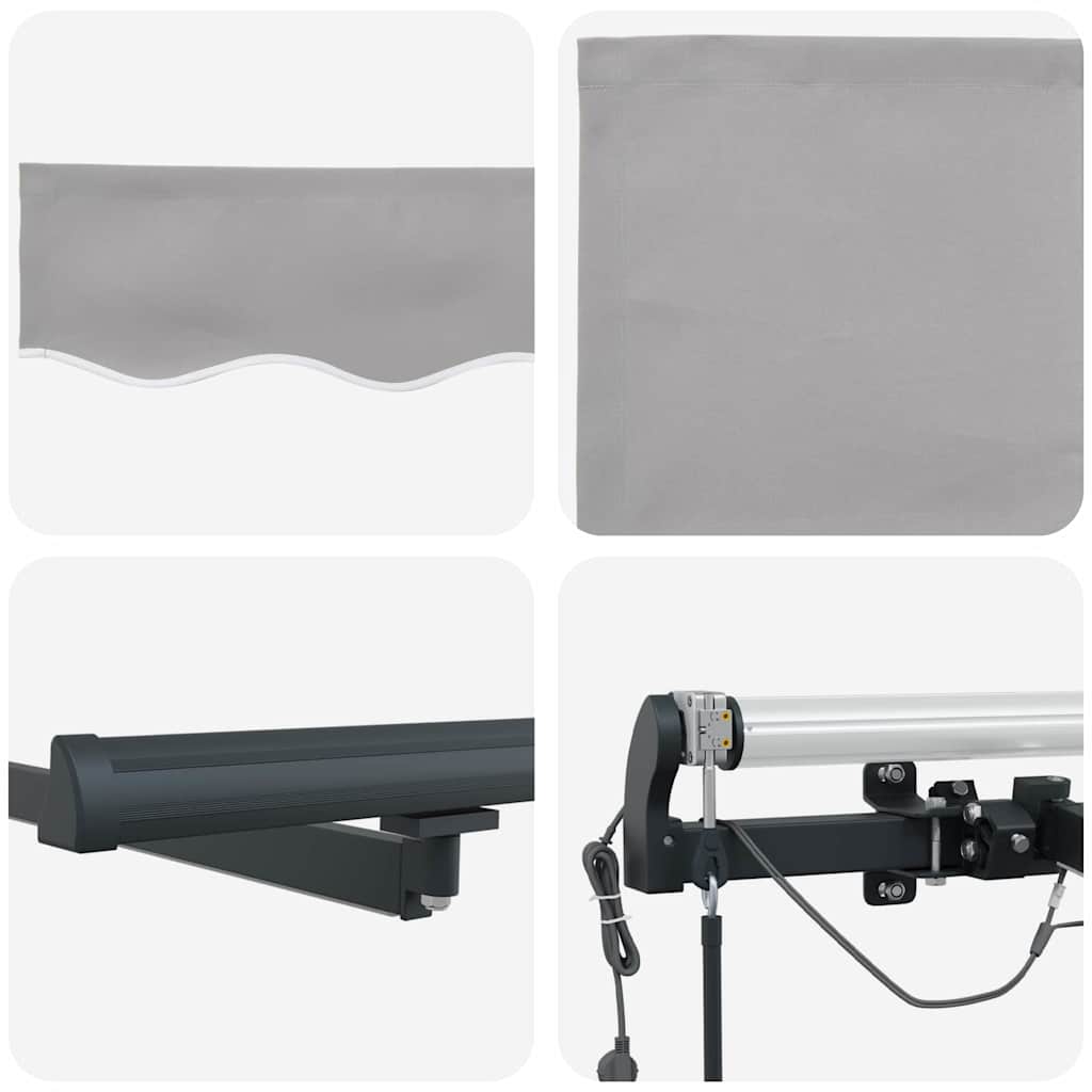 Tenda retrattile Grigio Chiaro 400 × 300 cm Poliestere