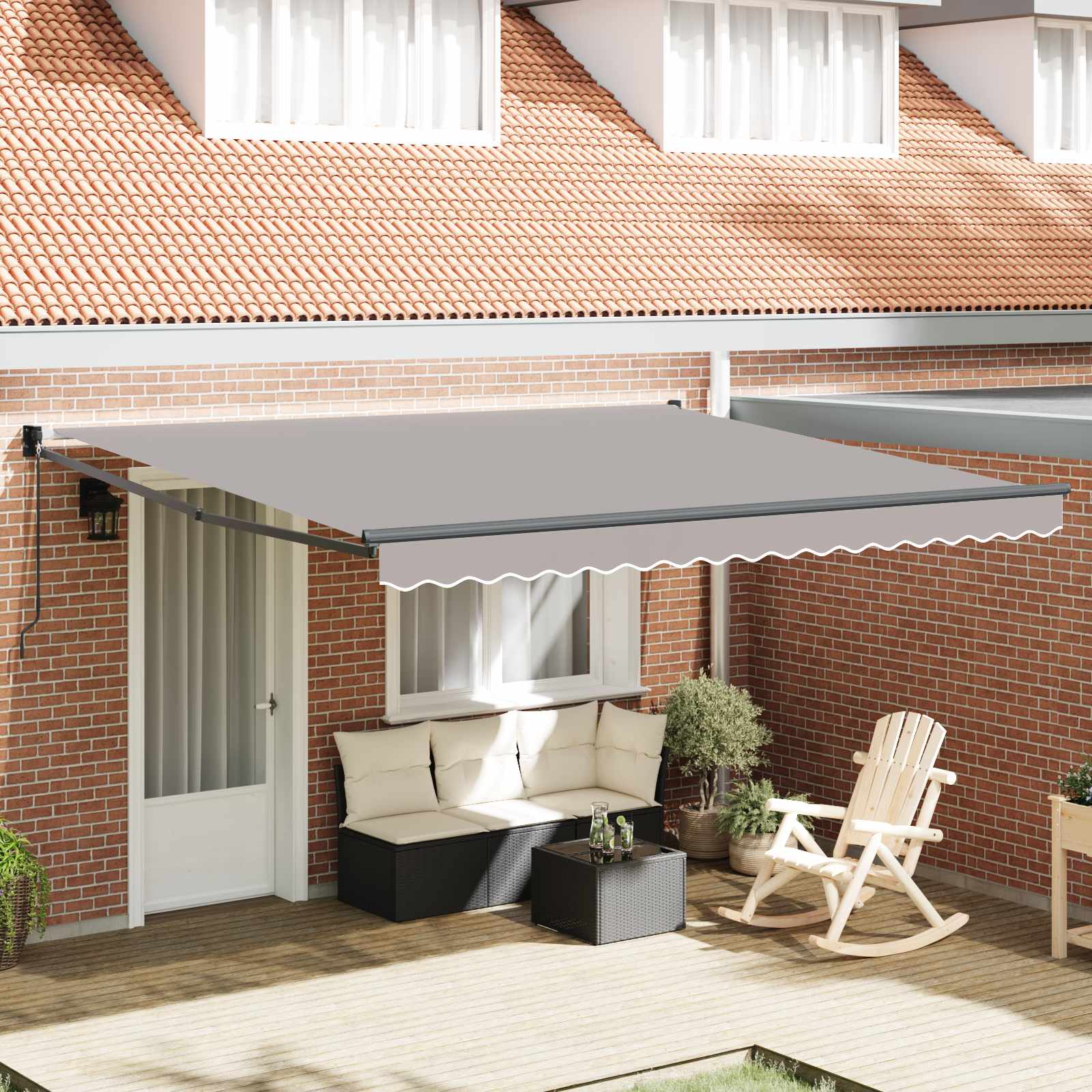 Tenda retrattile Grigio Chiaro 400 × 300 cm