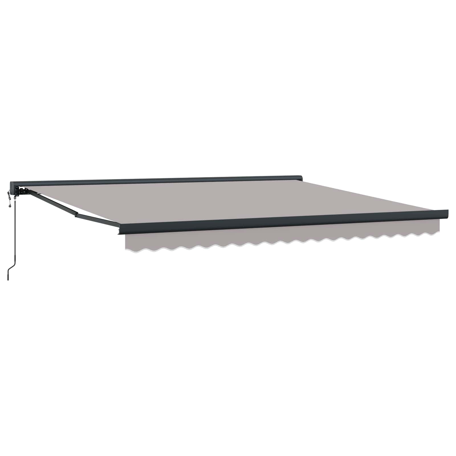 Tenda retrattile Grigio Chiaro 400 × 300 cm Tessuto e Metallo