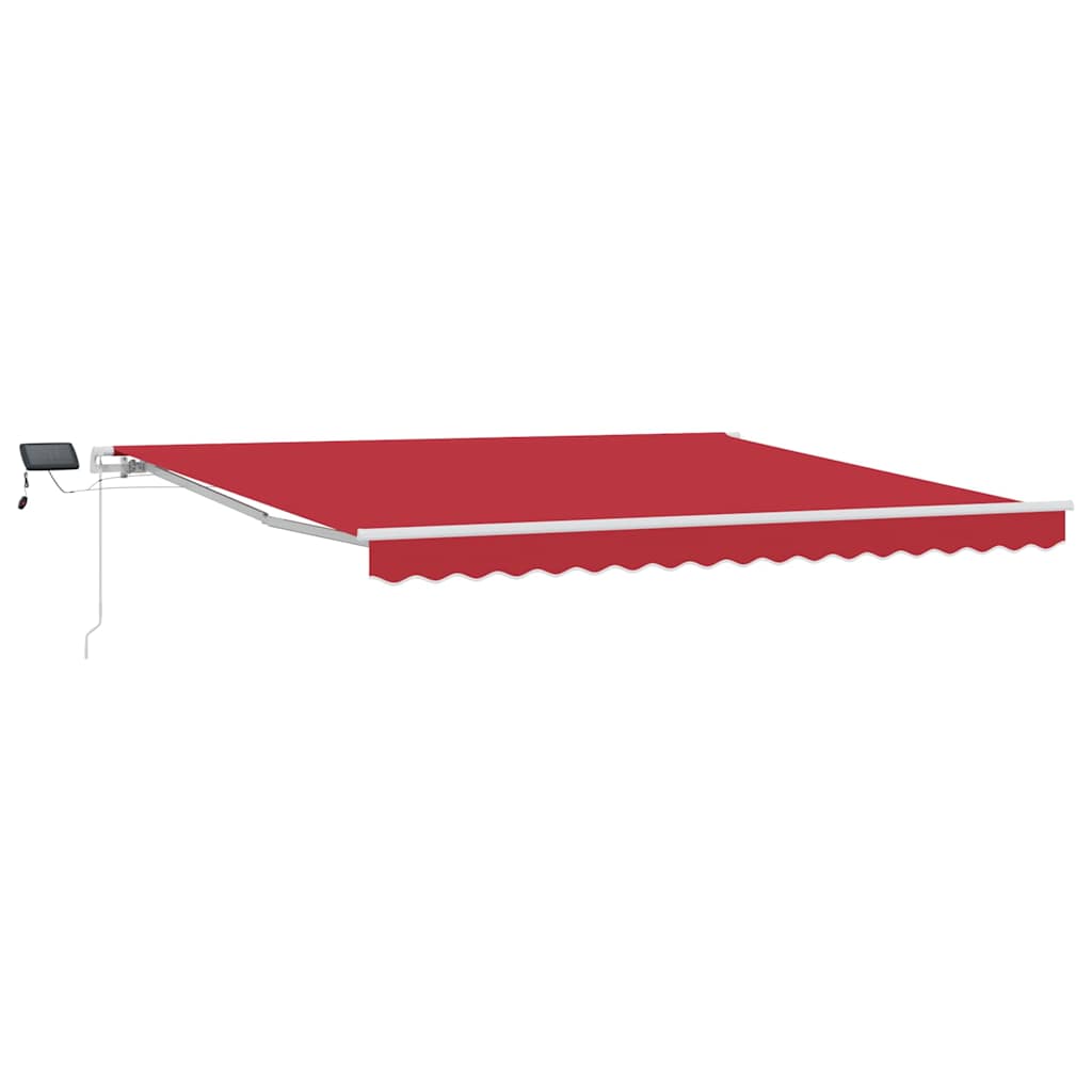 Tenda retrattile Rosso 400 × 300 cm Tessuto e Alluminio