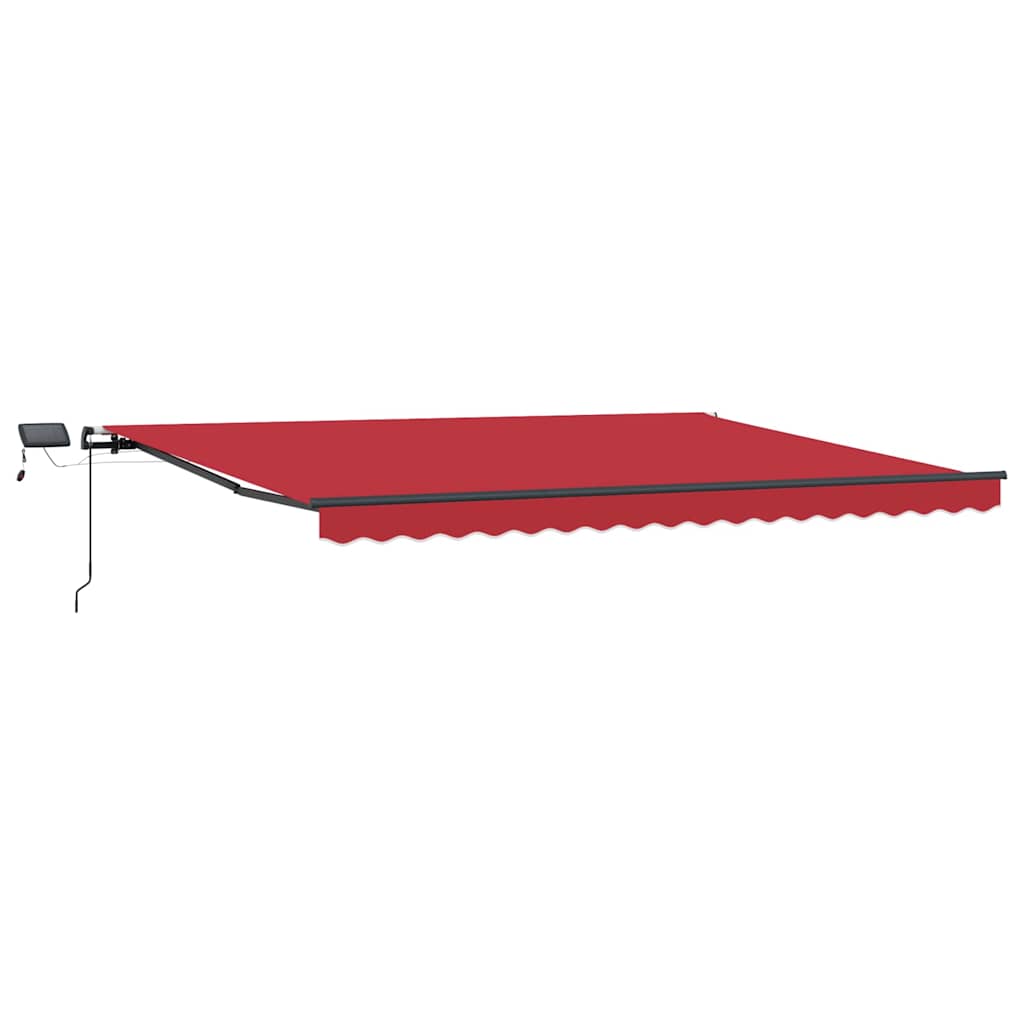 Tenda retrattile Rosso 400 × 300 cm Tessuto e Alluminio