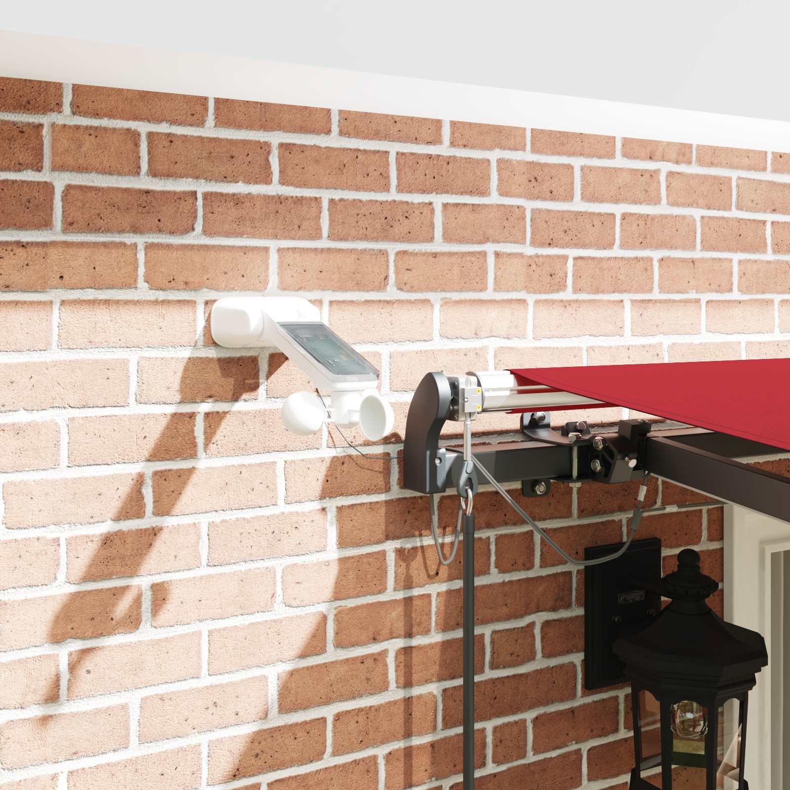 Tenda retrattile Rosso 400 × 300 cm Poliestere