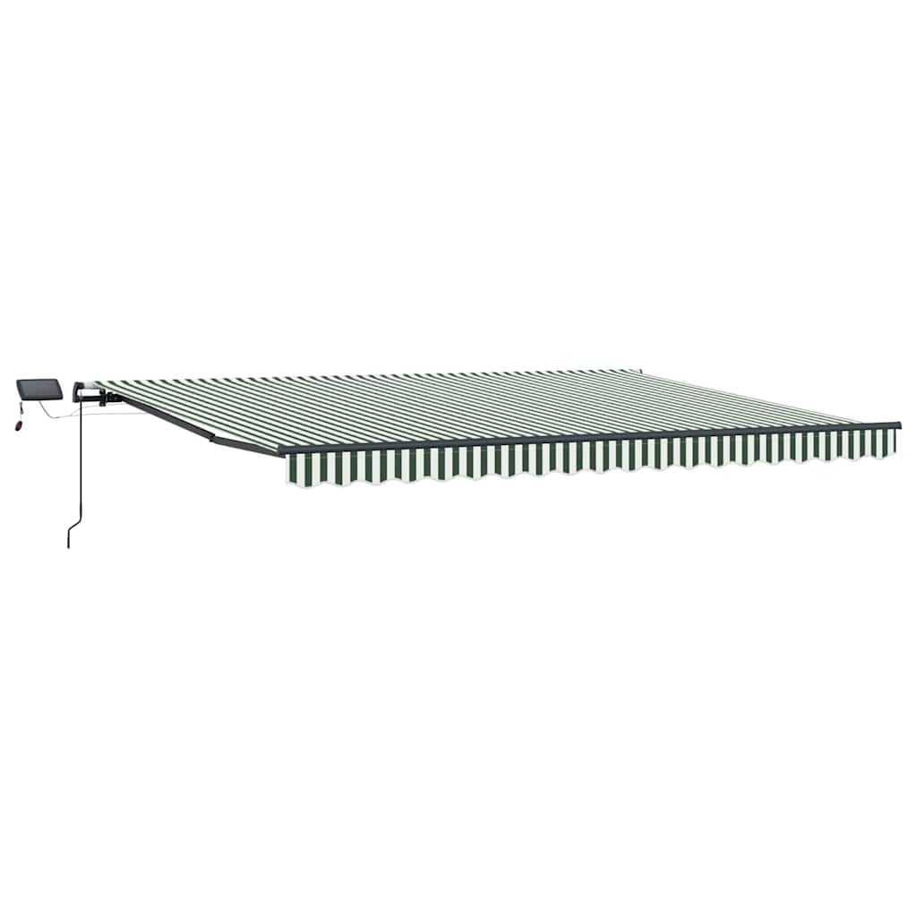 Tenda retrattile Verde e Bianco 400 × 300 cm