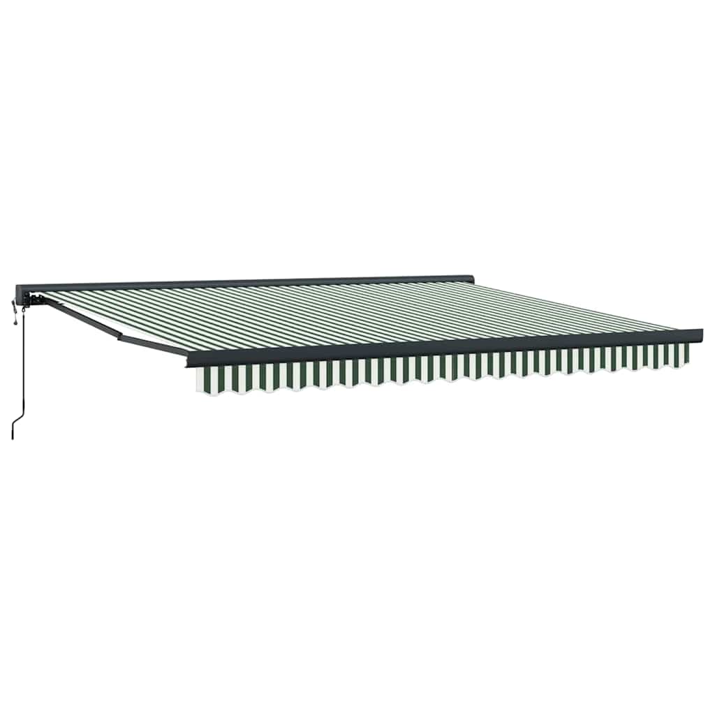 Tenda retrattile Verde e Bianco 400 x 300 x 165 cm