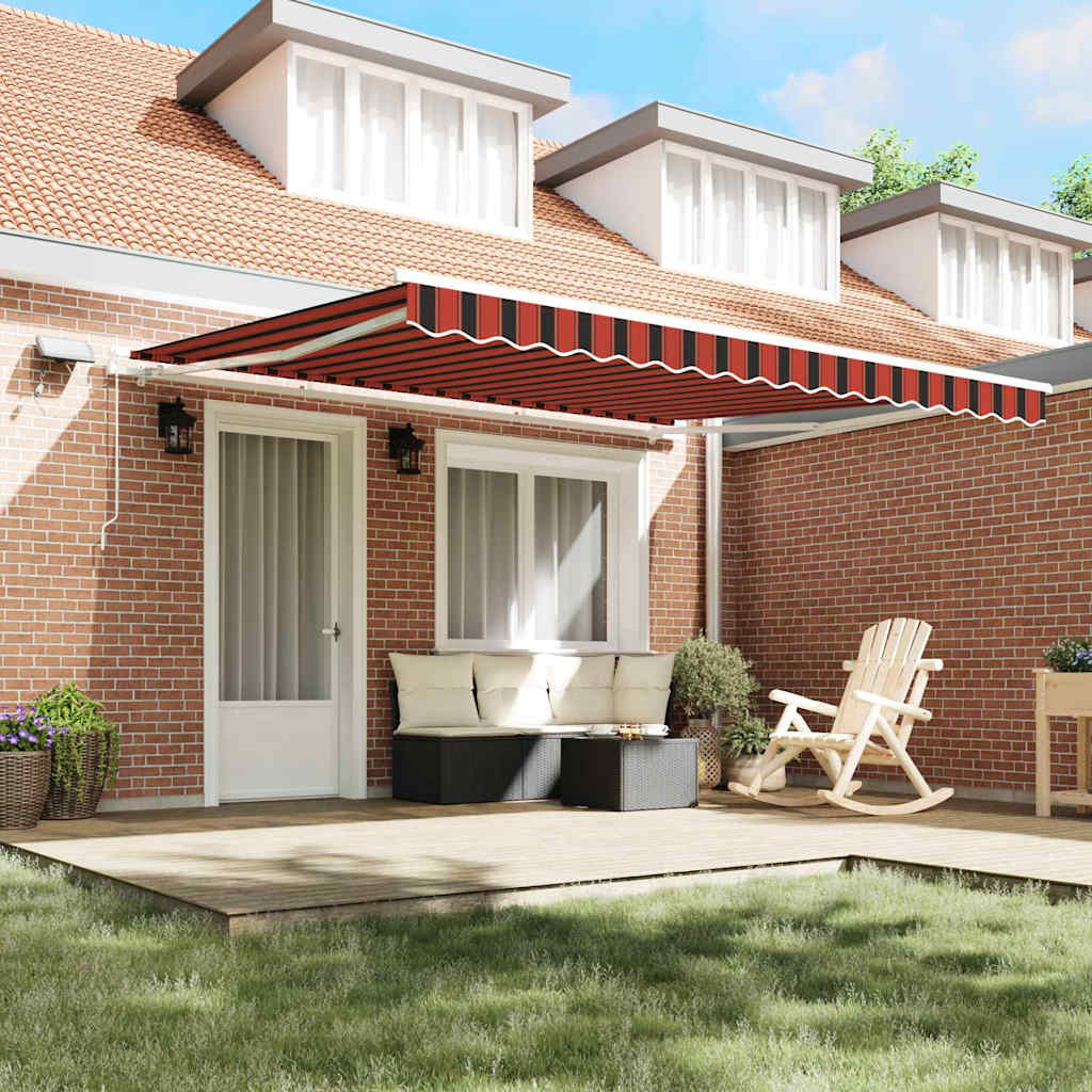 Tenda retrattile con LED solari