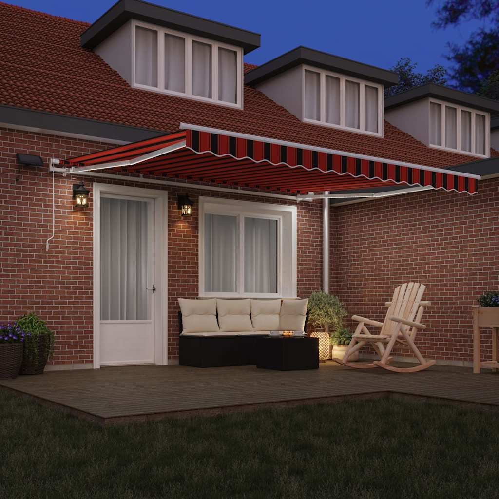 Tenda retrattile con LED solari