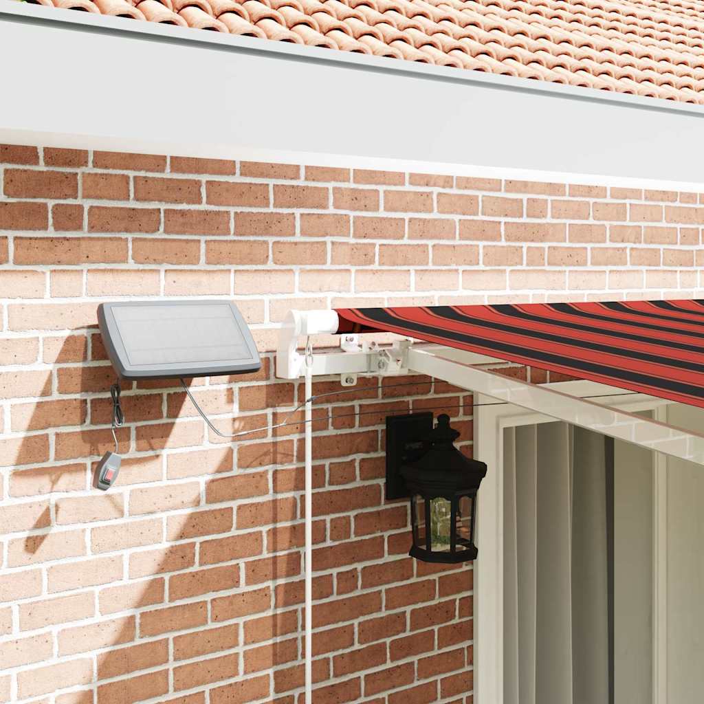 Tenda retrattile con LED solari