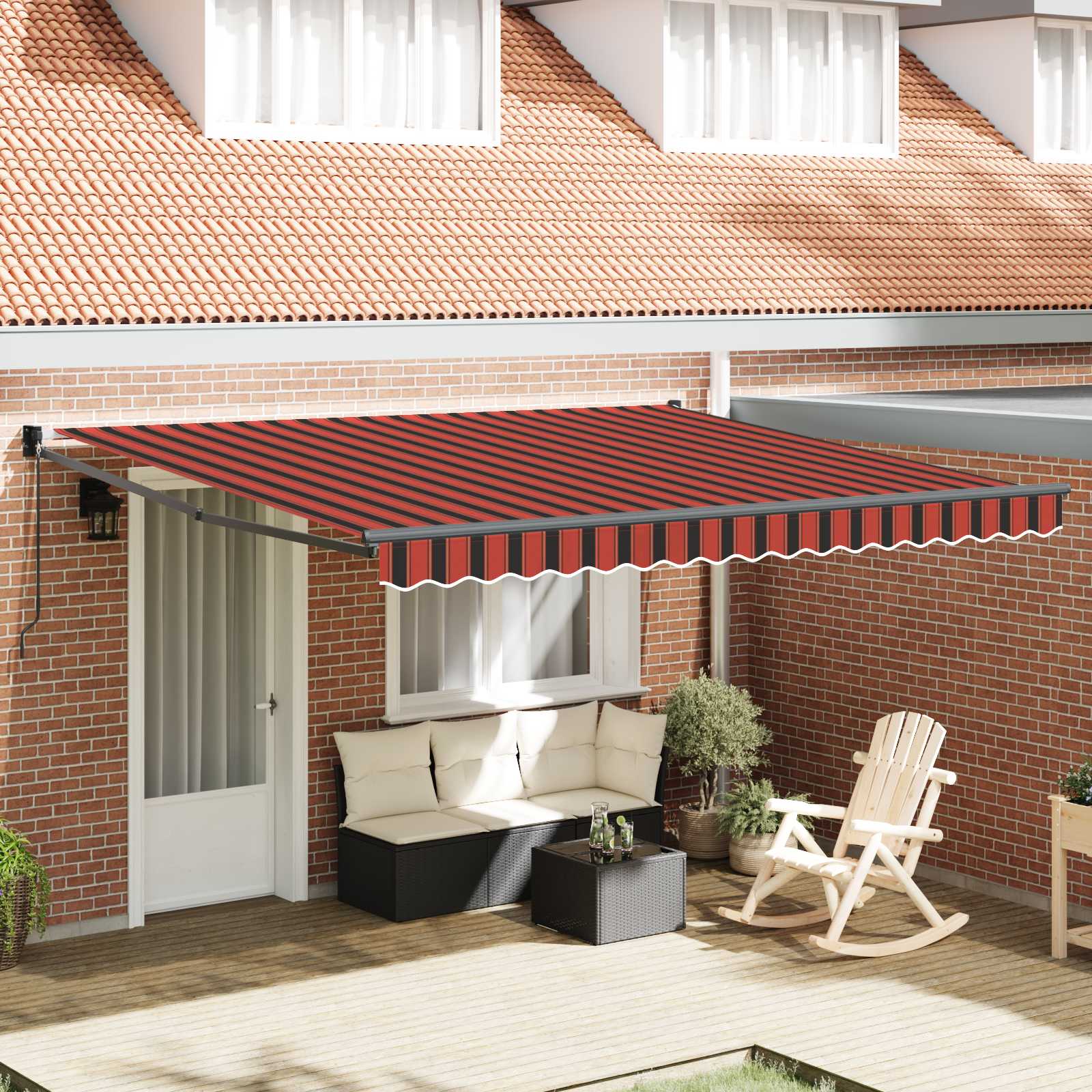Tenda retrattile Giallo e Arancione 400 × 350 cm
