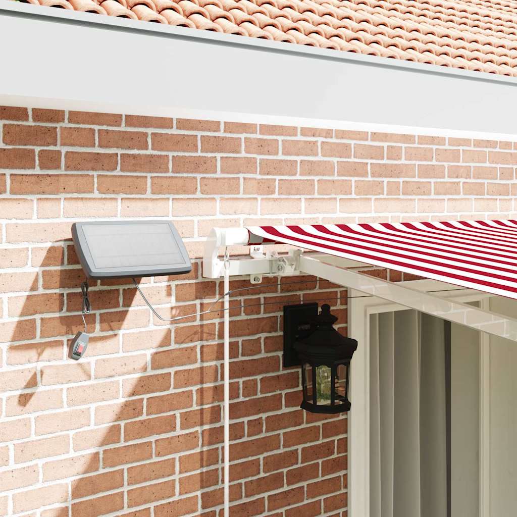 Tenda retrattile con LED solari