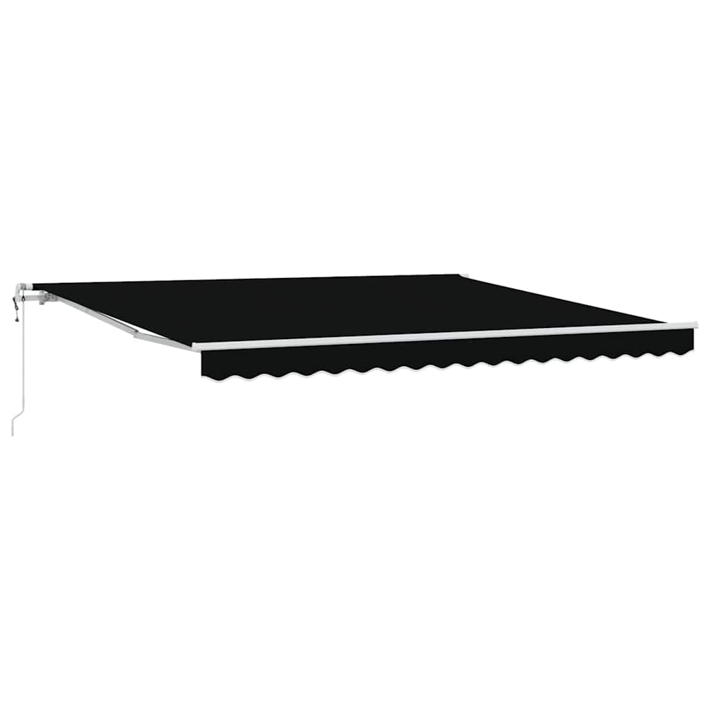 Tenda retrattile Nero 400 × 350 cm Tessuto e Alluminio
