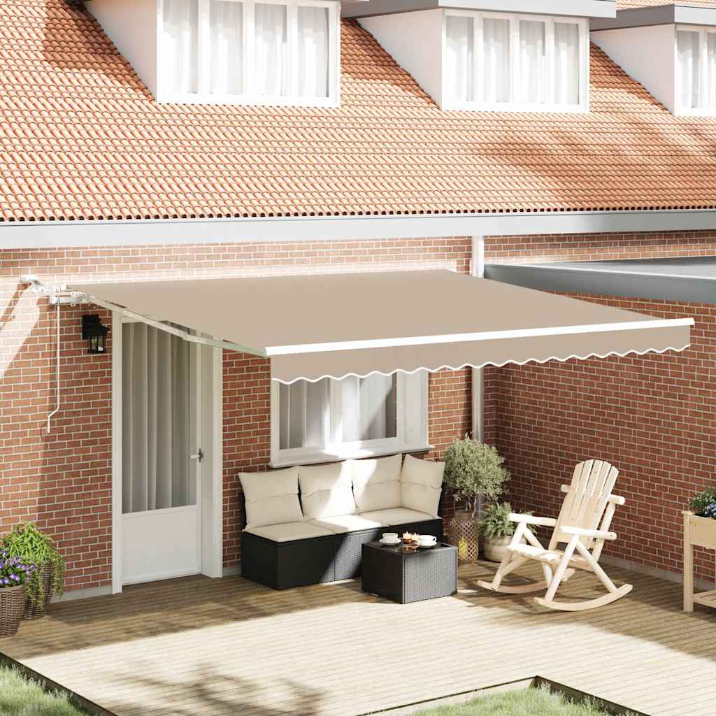 Tenda retrattile Beige 400 × 350 cm Poliestere
