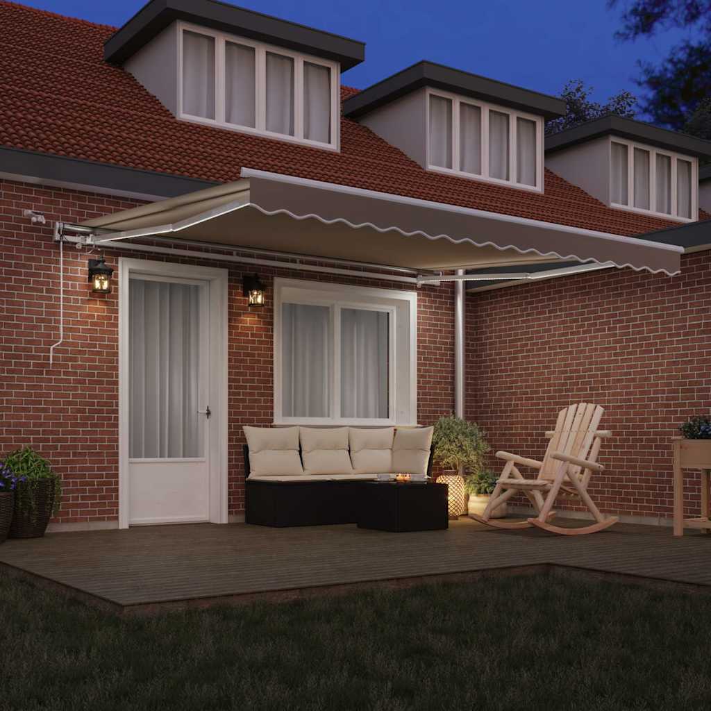 Tenda retrattile Beige 400 × 350 cm Poliestere