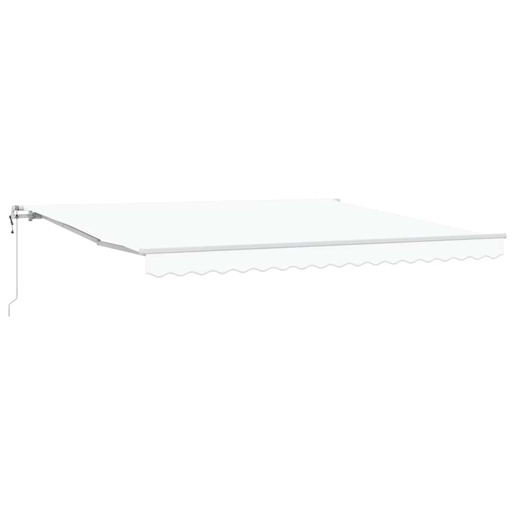 Tenda retrattile Bianco 400 × 350 cm Tessuto e Alluminio