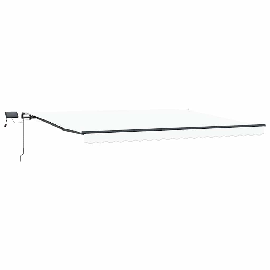 Tenda retrattile Bianco 400 × 350 cm Tessuto e Alluminio