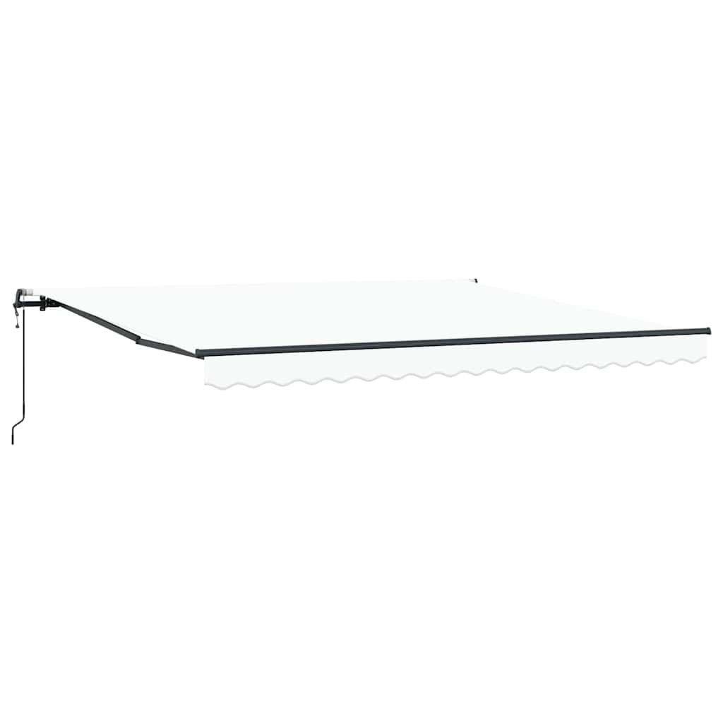 Tenda retrattile Bianco 400 × 350 cm Tessuto e Alluminio