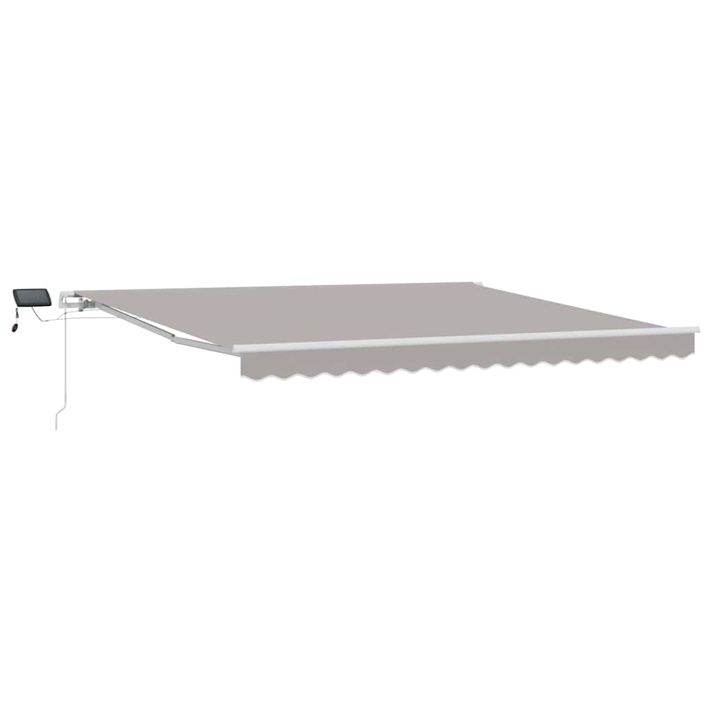 Tenda retrattile Grigio Chiaro 400 × 300 cm Tessuto e Alluminio