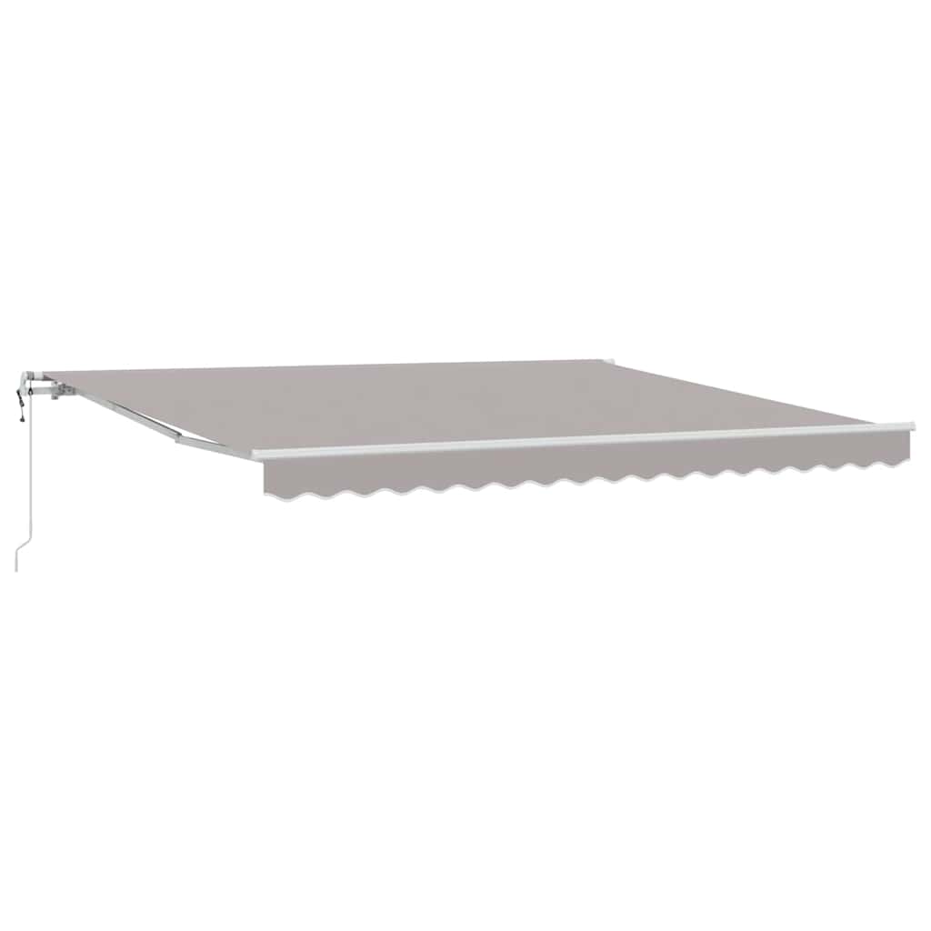 Tenda retrattile Grigio Chiaro 400 × 350 cm Tessuto e Alluminio