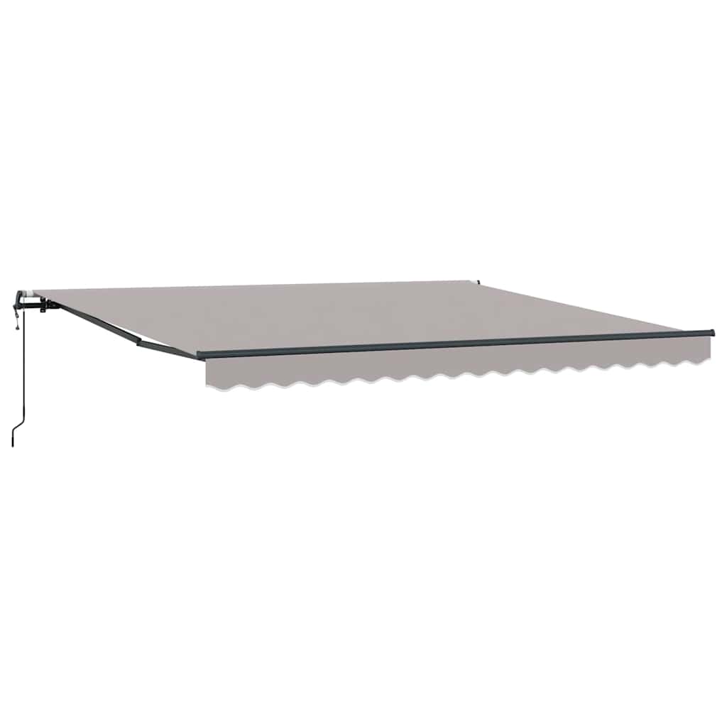Tenda retrattile Grigio Chiaro 400 × 350 cm Tessuto e Alluminio