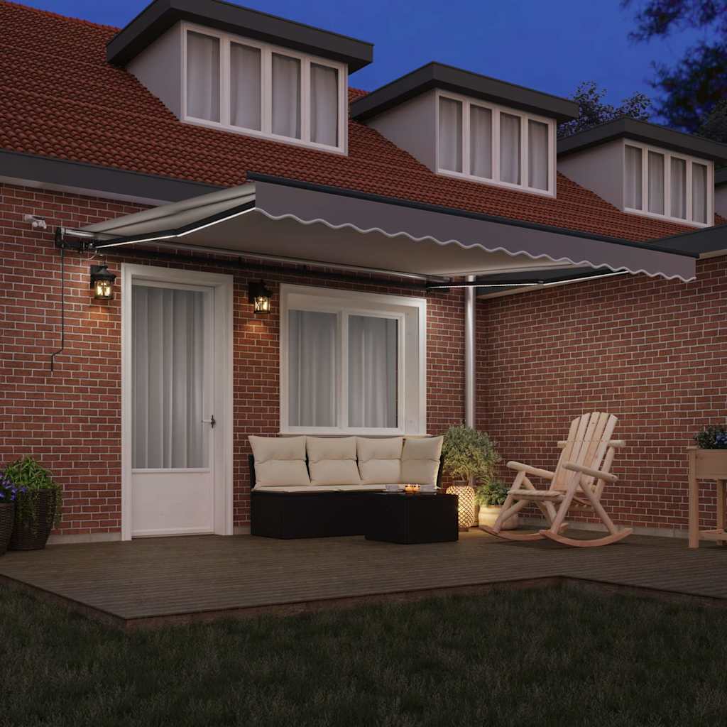 Tenda retrattile Grigio Chiaro 400 × 350 cm Poliestere