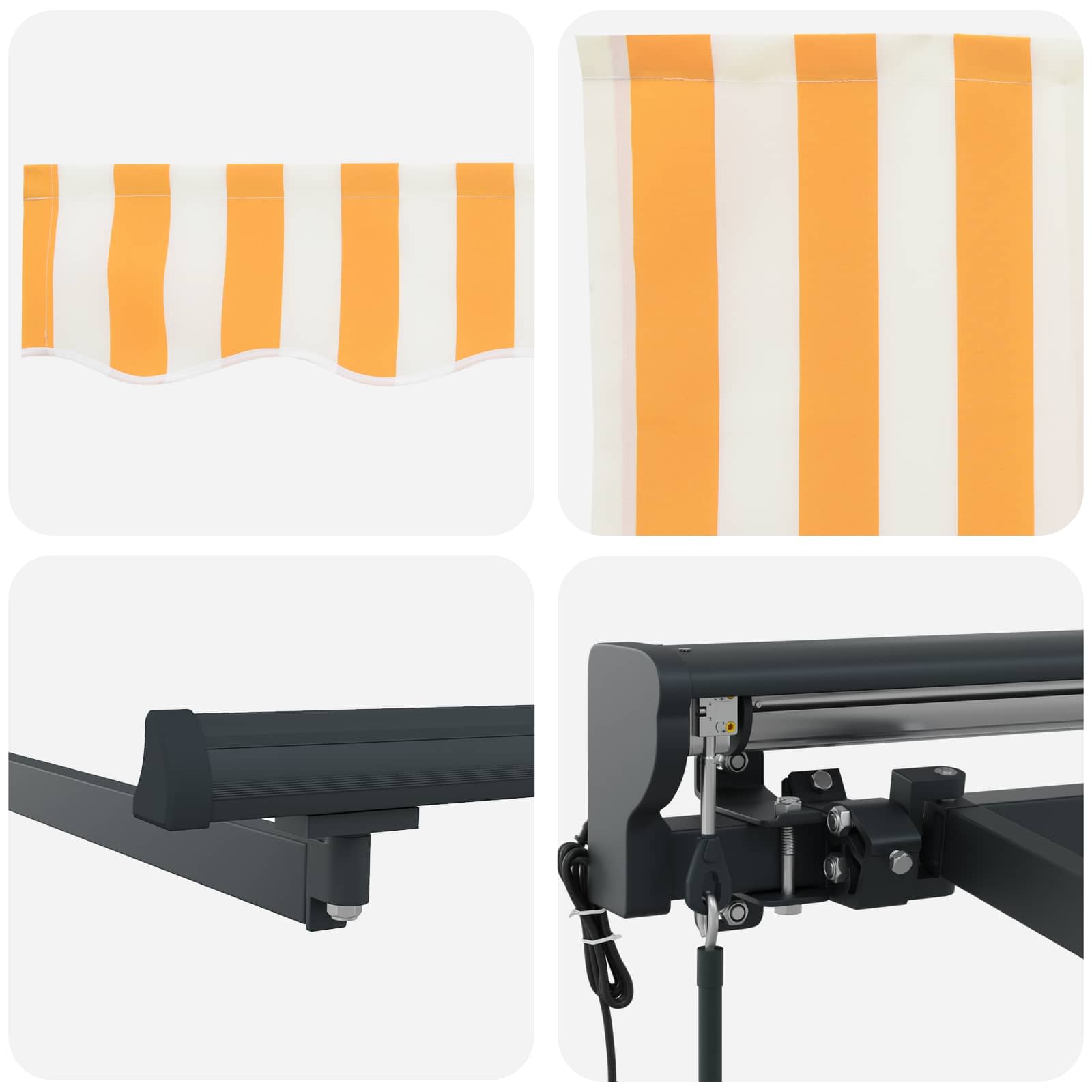 Struttura della tenda Giallo e Bianco 450 × 300 cm