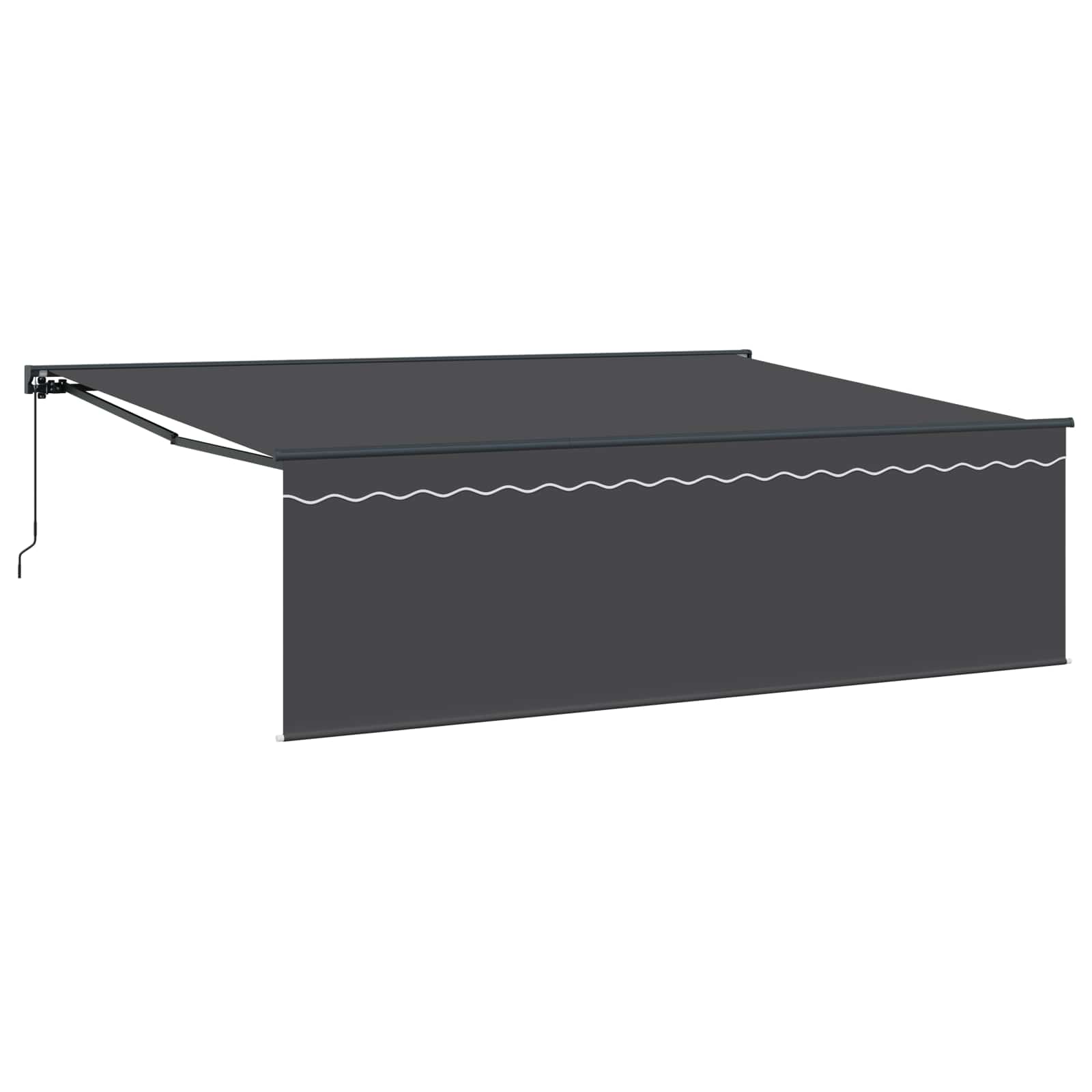 Tenda retrattile Antracite 450 × 300 cm Poliestere e Alluminio