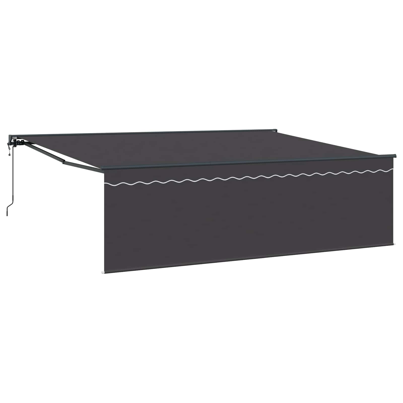 Tenda retrattile Antracite 450 × 350 cm Poliestere e Alluminio