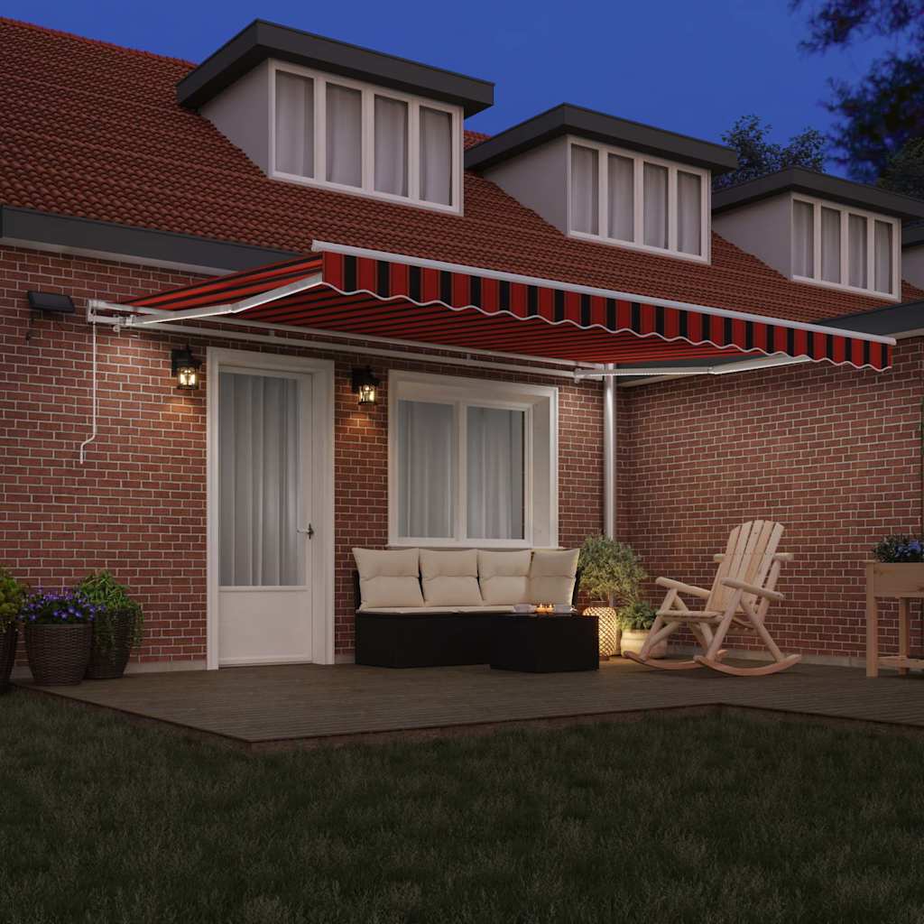 Tenda retrattile arancione e marrone 450 × 300 cm