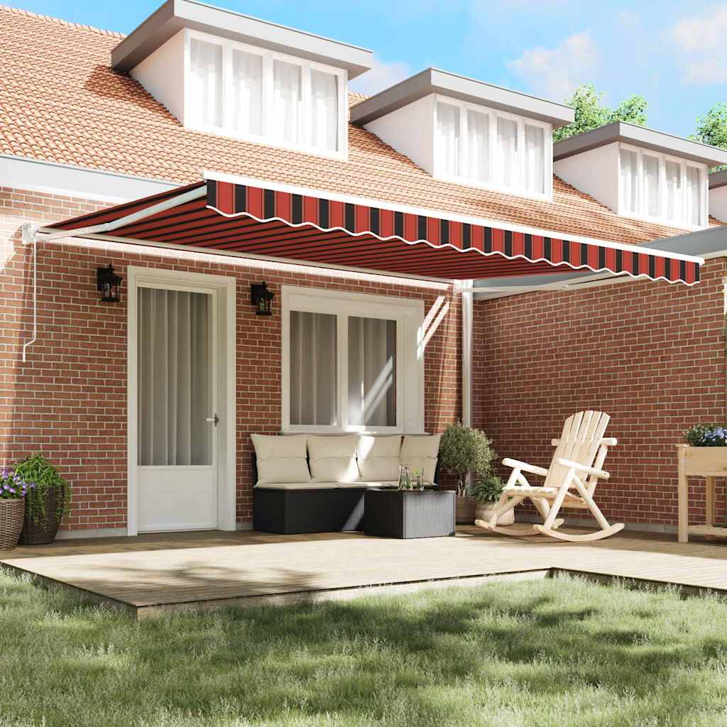 Tenda retrattile Arancione e Marrone 450 x 300 x 165 cm