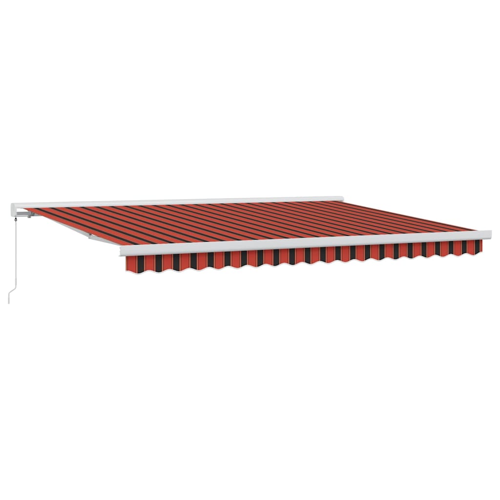 Tenda retrattile Rosso e Nero 450 × 300 cm Tela e Alluminio
