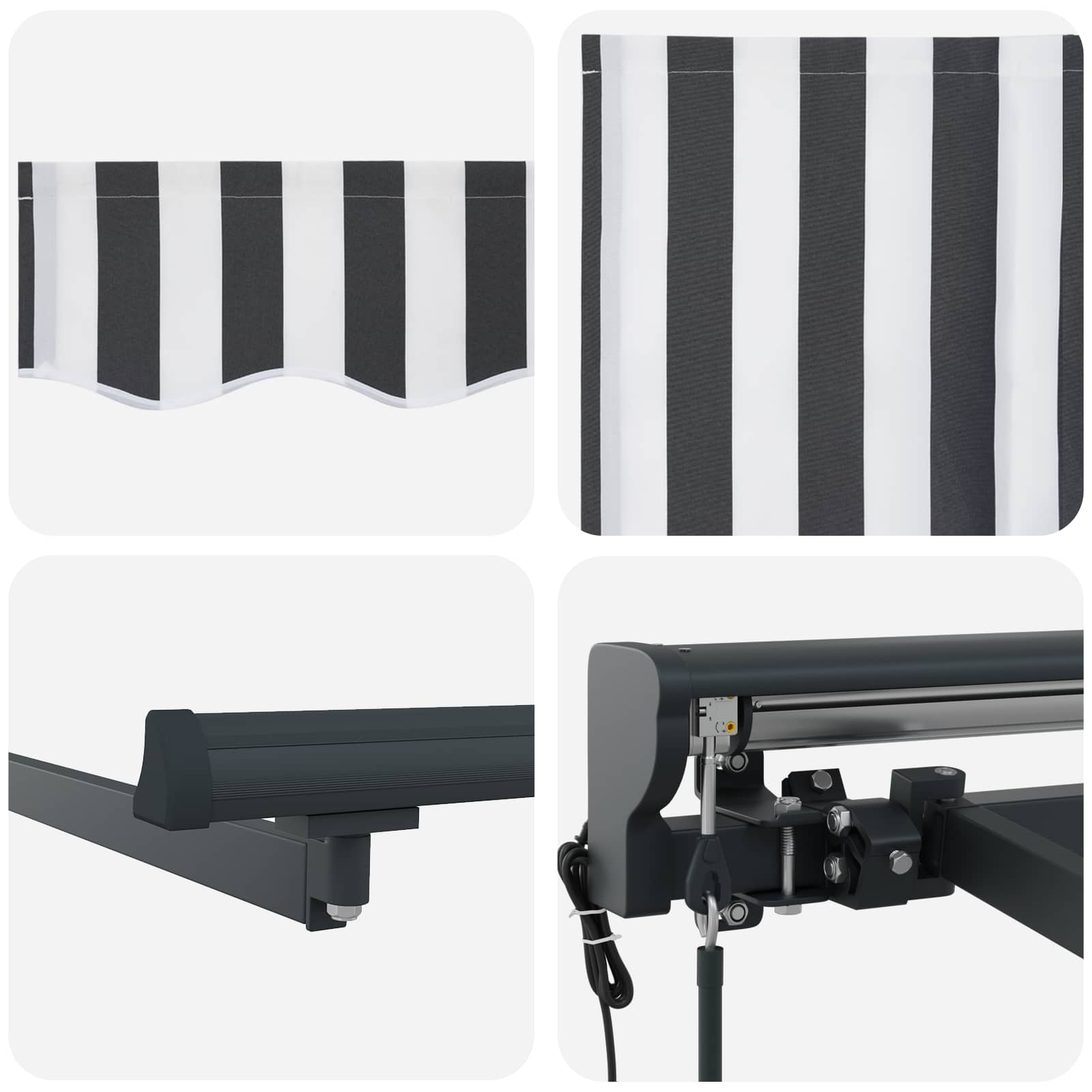 Struttura della tenda Antracite e Bianco 450 × 300 cm