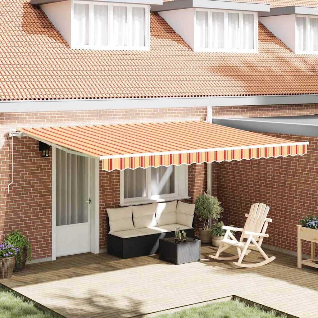 Tenda retrattile Giallo e Arancione 450 × 300 cm