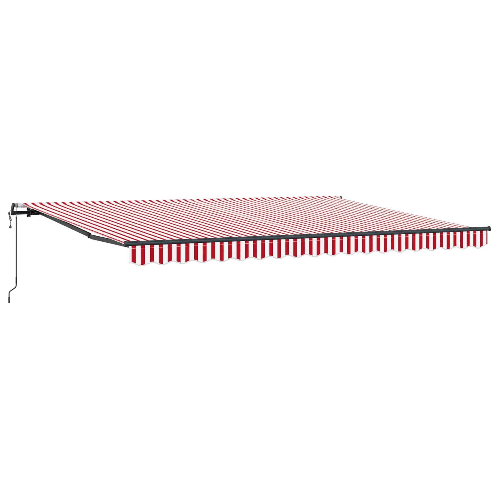 Tenda retrattile Rosso e Bianco 450 × 300 cm