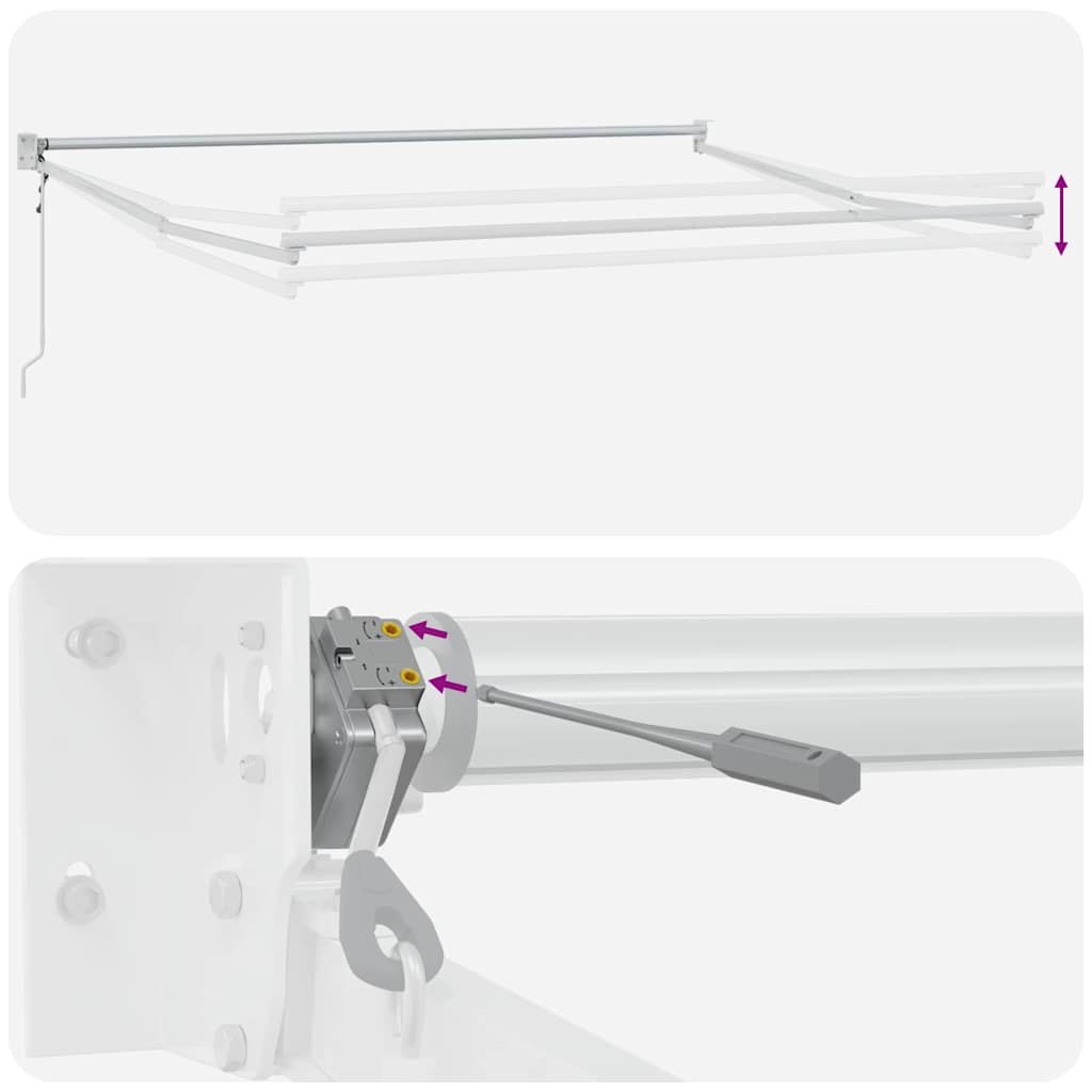 Tenda retrattile Rosso e Bianco 450 x 300 x 165 cm