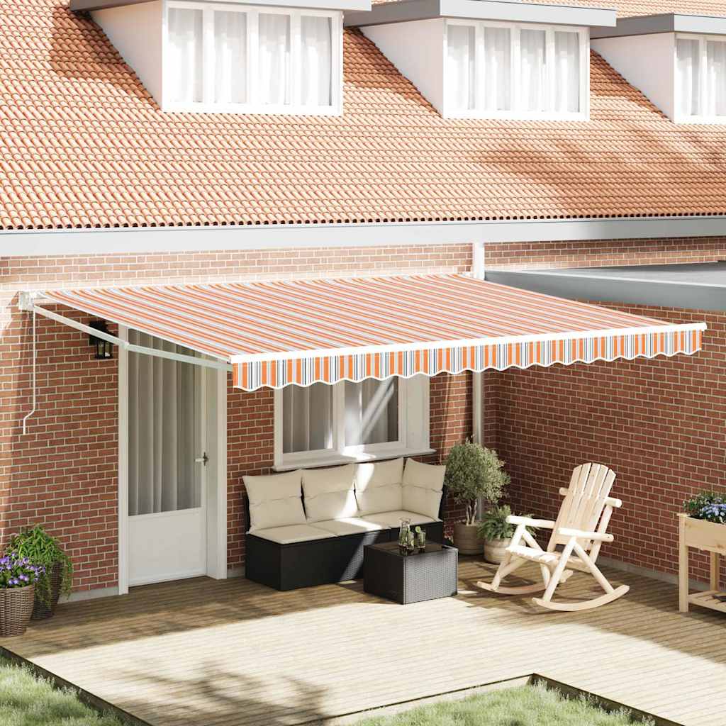 Tenda retrattile Multicolore 450 × 300 cm Poliestere e Metallo