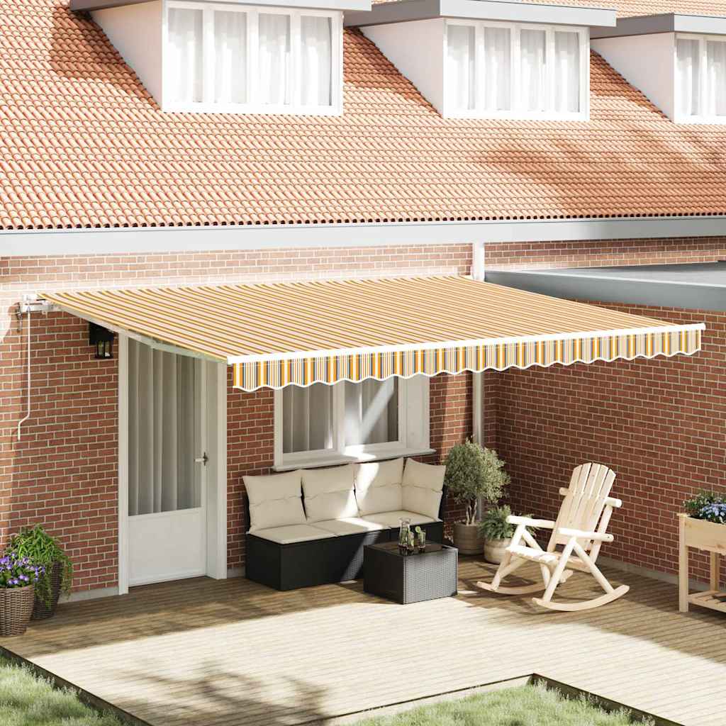 Tenda retrattile Multicolore 450 × 300 cm Tessuto e Alluminio