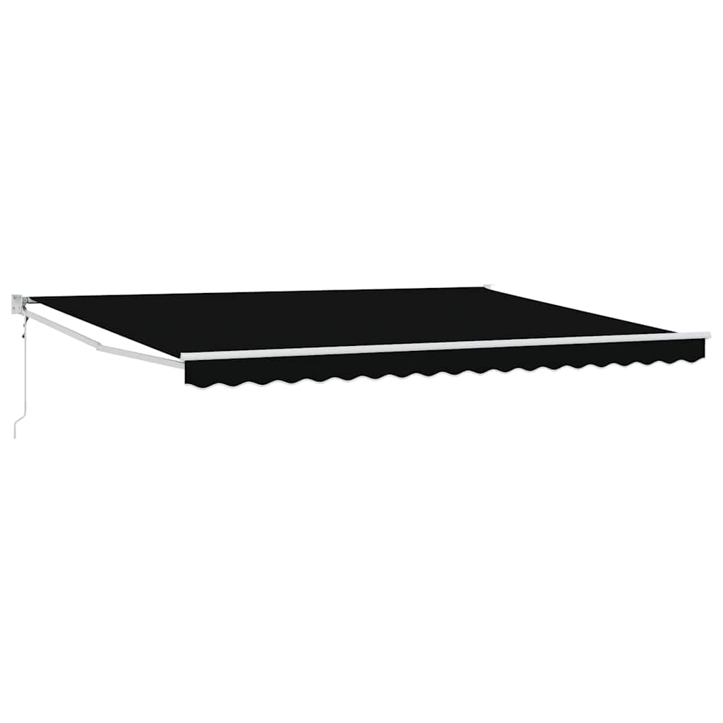 Tenda retrattile Nero 450 × 300 cm Poliestere e Metallo