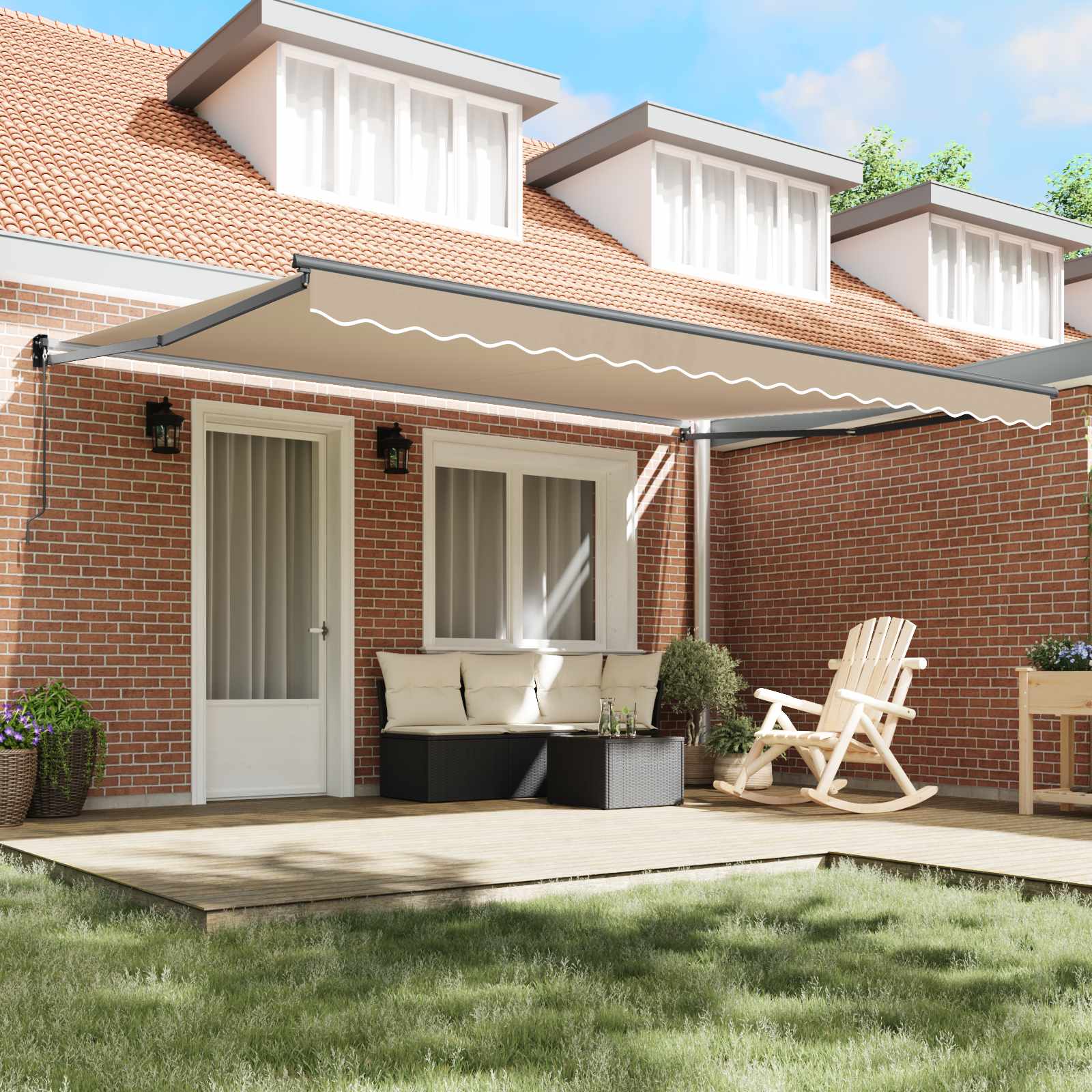 Tenda retrattile Beige 450 x 300 x 165 cm