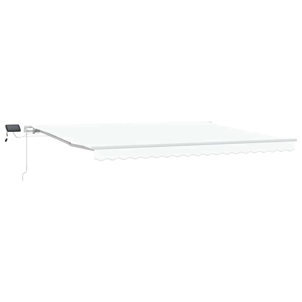 Tenda retrattile Bianco 450 × 300 cm Tessuto e Alluminio