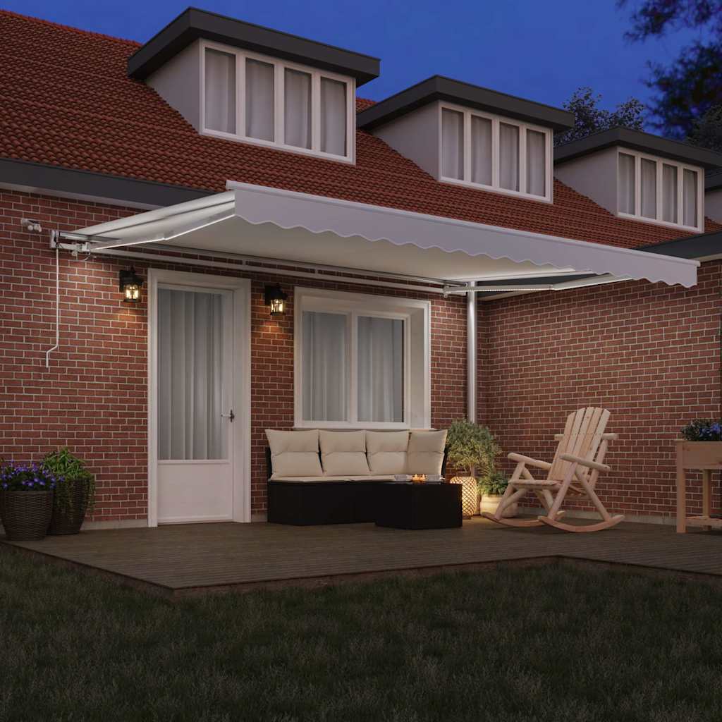 Tenda retrattile Bianco 450 × 300 cm Poliestere