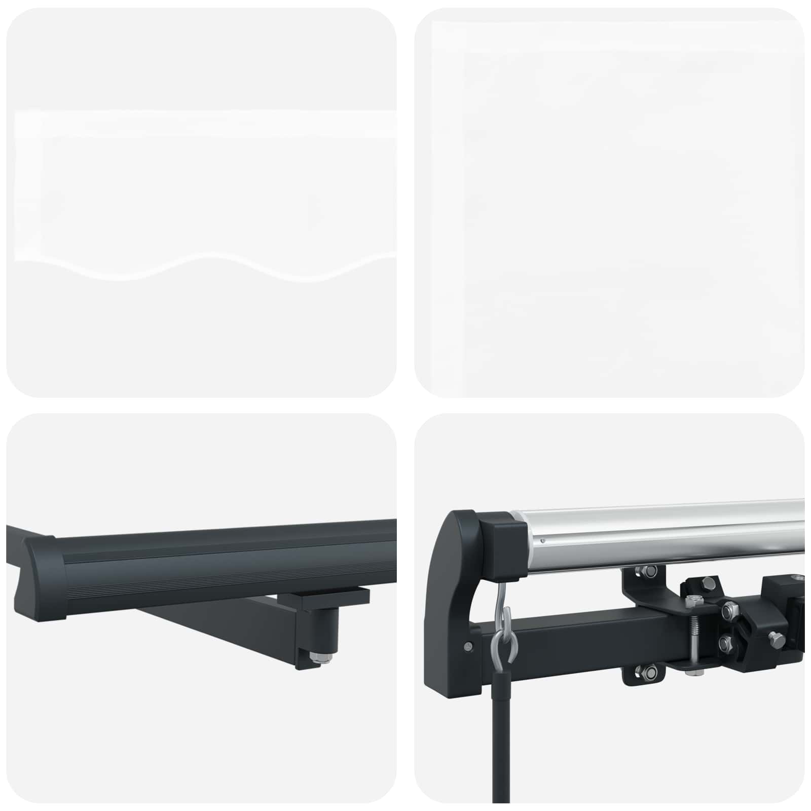Tenda retrattile Bianco 450 × 300 cm Poliestere e Alluminio