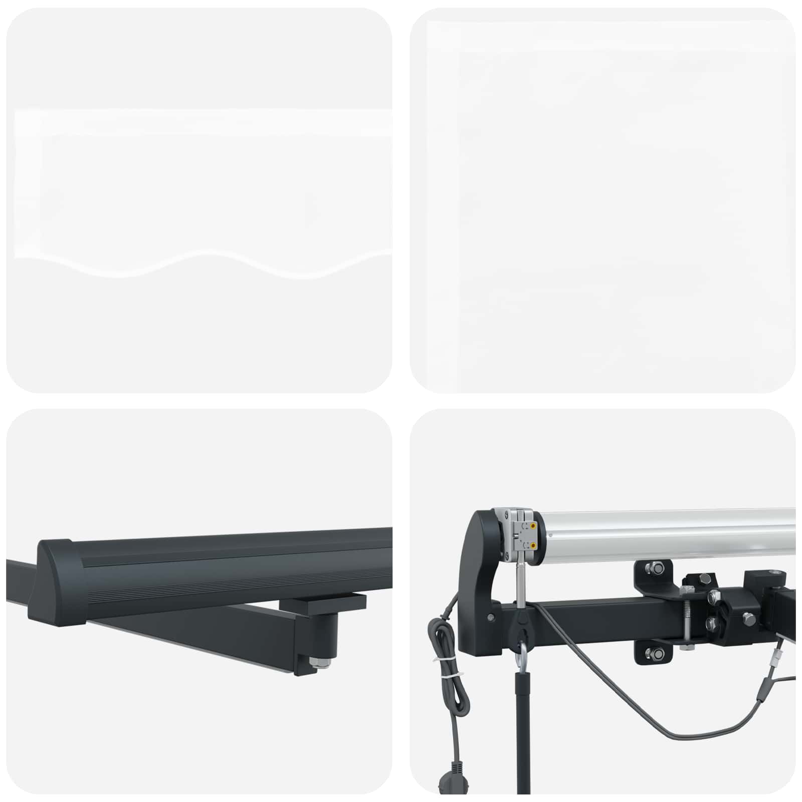 Tenda retrattile Bianco 450 × 300 cm Poliestere