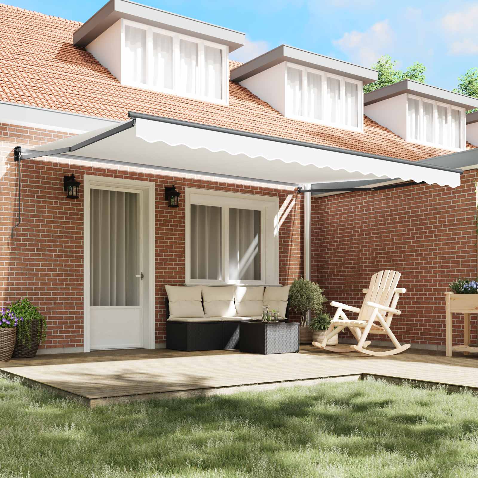 Tenda retrattile Bianco 450 x 300 x 165 cm