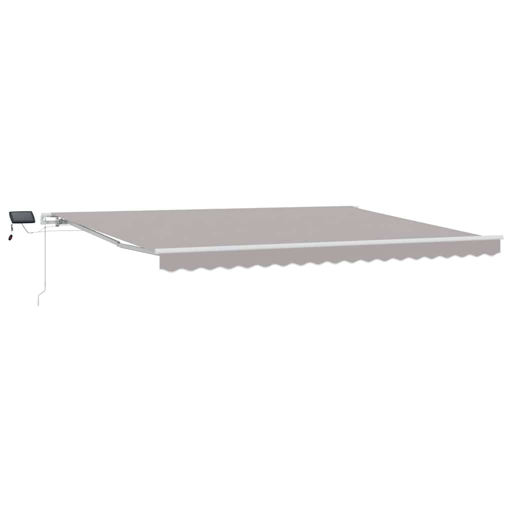 Tenda retrattile Grigio Chiaro 450 × 300 cm Tessuto e Alluminio